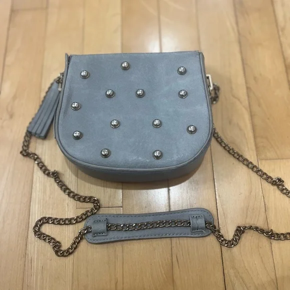 Urban Expressions Studded Gray Crossbody Bag - Picture 7 of 8